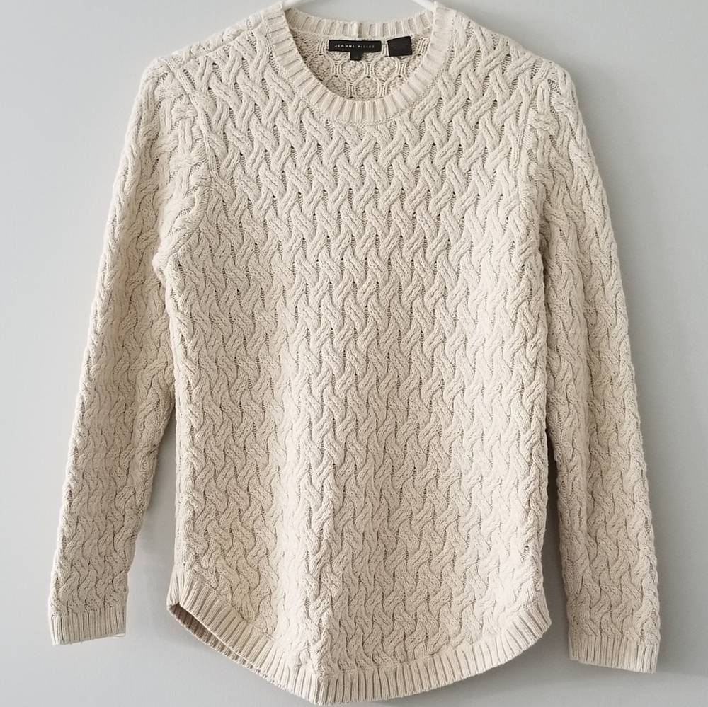 Jeanne Pierre Beige Knit Sweater
